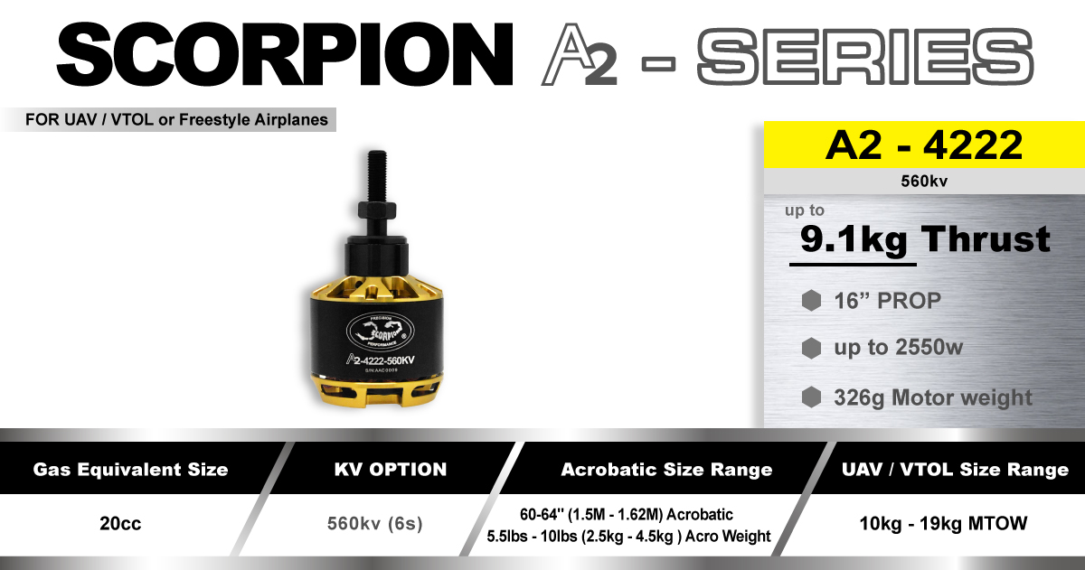 Scorpion A2-4222-560kv (60-64